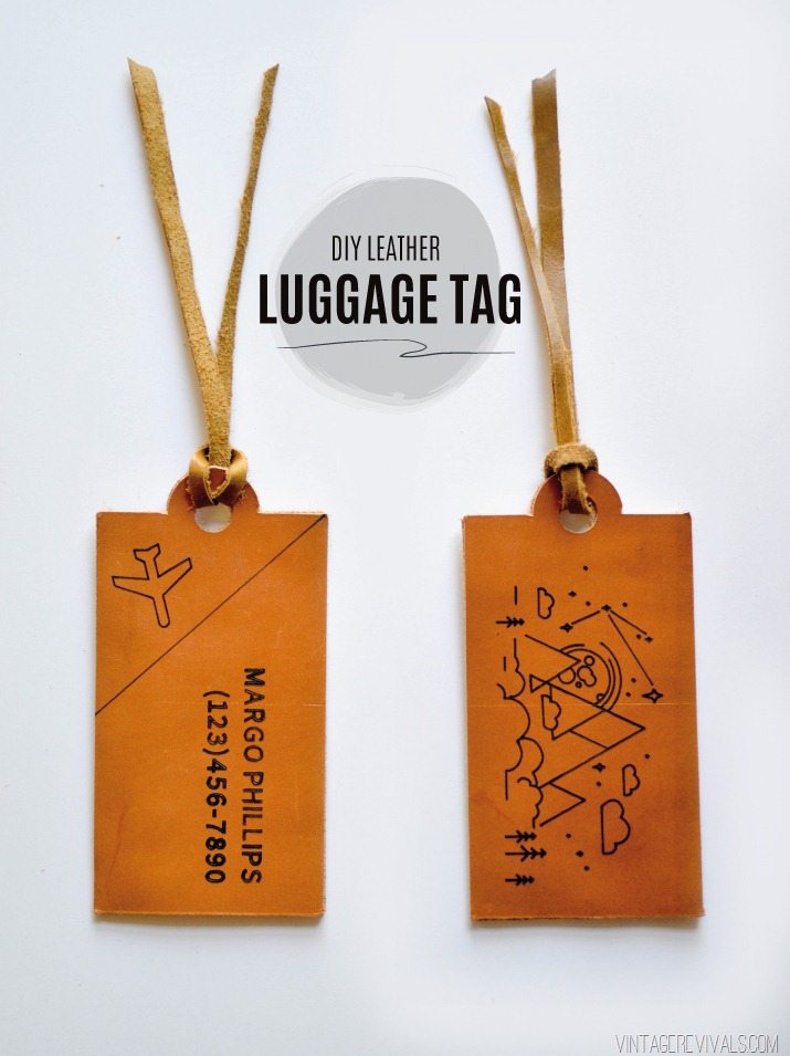 DIY Leather Luggage Tags + Cricut Explore Air Giveaway! • Vintage